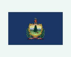 Vermont Stati Uniti d'America stato bandiera. bandiera di vt, Stati Uniti d'America isolato su bianca sfondo. unito stati, America, americano, unito stati di America, noi stato. vettore illustrazione.