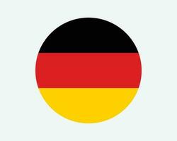 Germania il giro nazione bandiera. Tedesco cerchio nazionale bandiera. federale repubblica di Germania circolare forma pulsante striscione. eps vettore illustrazione.
