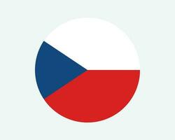 ceco repubblica il giro nazione bandiera. circolare Repubblica Ceca nazionale bandiera. Boemia cerchio forma pulsante striscione. eps vettore illustrazione.