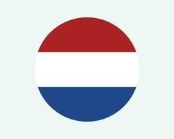 Olanda il giro nazione bandiera. olandese cerchio nazionale bandiera. Olanda circolare forma pulsante striscione. eps vettore illustrazione.