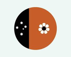 settentrionale territorio il giro bandiera. nt, Australia cerchio bandiera. australiano territorio circolare forma pulsante striscione. eps vettore illustrazione.