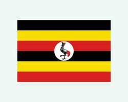 nazionale bandiera di Uganda. ugandese nazione bandiera. repubblica di Uganda dettagliato striscione. eps vettore illustrazione tagliare file.