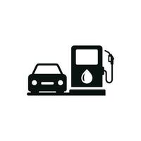 gas stazione icona. auto carburante icona isolato su bianca sfondo vettore