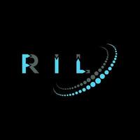 ril lettera logo creativo design. ril unico design. vettore