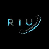 riu lettera logo creativo design. riu unico design. vettore