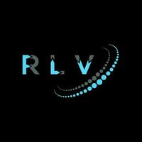 rlv lettera logo creativo design. rlv unico design. vettore