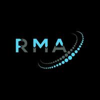 rma lettera logo creativo design. rma unico design. vettore