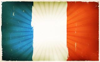 Vintage French Flag Poster Background vettore