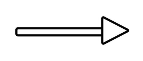 freccia semplice mano disegnato vettore illustrazione, orizzontale cartello puntamento direzione per giusto