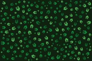 st patricks irlandesi verde foglia senza soluzione di continuità modello su buio verde sfondo vettore