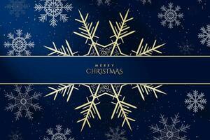 bellissimo allegro Natale saluto bandiera su blu sfondo con 3d fiocchi di neve. vettore illustrazione. eps 10. Perfetto per intestazioni, coperchio, striscioni, sfondi, disegni.