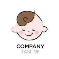 dormire bambino logo vettore