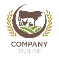 semplice azienda agricola logo vettore