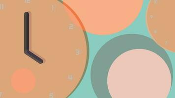 semplice pulito morbido colore moderno orologio sfondo illustrazione vettore