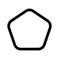 pentagono icona vettore simbolo design illustrazione
