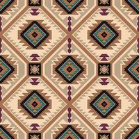 navajo tribale vettore senza soluzione di continuità modello. nativo americano ornamento. etnico Sud occidentale arredamento stile. boho geometrico ornamento. vettore senza soluzione di continuità modello. messicano lenzuolo, tappeto. intrecciata tappeto