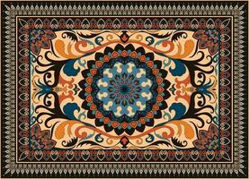 tappeto design struttura persiano e tebriz tappeti design Stampa tessuto design. mandala vettore