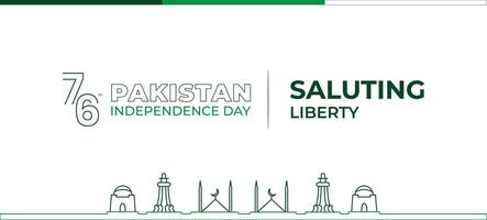 Pakistan indipendenza giorno bandiera con design vettore