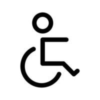 sedia a rotelle icona vettore simbolo design illustrazione
