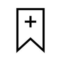 Inserisci segnalibro icona vettore simbolo design illustrazione
