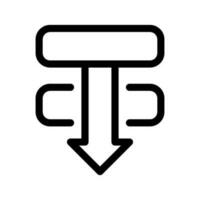 mossa giù icona vettore simbolo design illustrazione