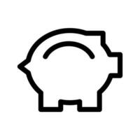 porcellino banca icona vettore simbolo design illustrazione