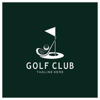 golf palla logo, golf design bastone logo, logo per professionale golf squadra, golf club, torneo, golf memorizzare attività commerciale, golf corso, evento vettore