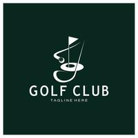 golf palla logo, golf design bastone logo, logo per professionale golf squadra, golf club, torneo, golf memorizzare attività commerciale, golf corso, evento vettore