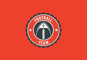 American Footbal Emblem Ball Vector