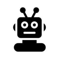 robot testa icona vettore simbolo design illustrazione