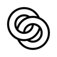 anelli icona vettore simbolo design illustrazione