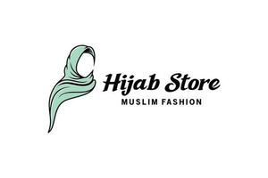 musulmano moda hijab logo design con un' creativo concetto, un' bellissimo foulard per musulmano donne vettore