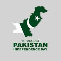 Pakistan indipendenza giorno. del pakistano indipendenza giorno è celebre ogni anno su 14 agosto. saluto manifesto bandiera design. vettore illustrazione