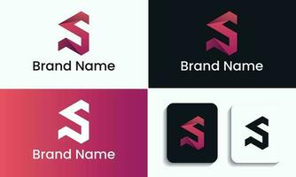 lettera logo design e SM lettera alfabeto moderno e creativo vettore
