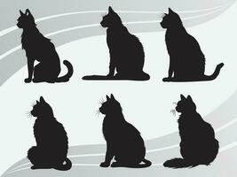 gatto, gattino, gatto eps, gatto silhouette, gatto eps fascio, nero gatto eps, animale domestico clipart vettore