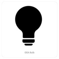 idea lampadina e creatività icona concetto vettore