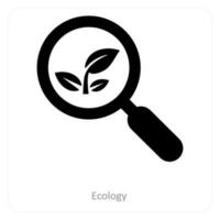 ecologia e rinnovabile icona concetto vettore