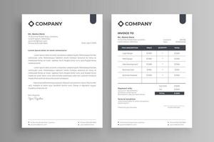 fattura bianca e design della carta intestata vettore