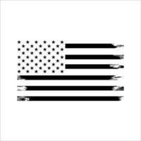 grunge Stati Uniti d'America bandiera, Vintage ▾ nero e bianca americano bandiera vettore
