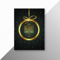 Merry Christmas party flyer template background vector