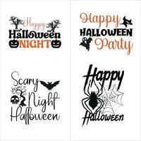 contento Halloween zucca spaventoso orrore con cranio mano illustrazione bianca sfondo vettore