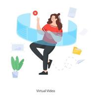 progettazione di video virtuali vettore