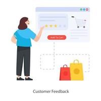 concetto di feedback dei clienti vettore