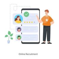 concetto di reclutamento online vettore