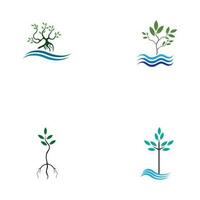 mangrovia logo simbolo vettore