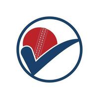 cricket palla dai un'occhiata vettore logo design.