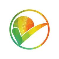 cricket palla dai un'occhiata vettore logo design.