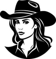 cowgirl, minimalista e semplice silhouette - vettore illustrazione