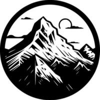 montagna gamma, minimalista e semplice silhouette - vettore illustrazione