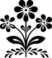 fiore, minimalista e semplice silhouette - vettore illustrazione
